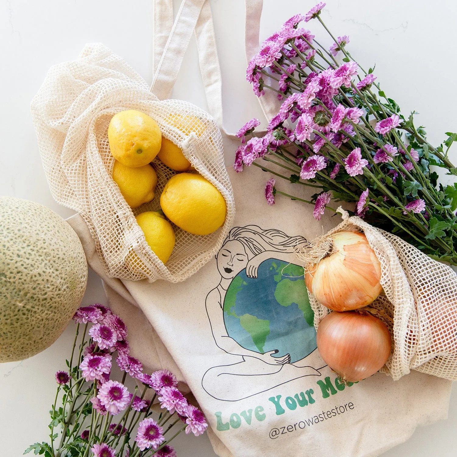 ZeroWasteStore Mesh Produce Bag - Multiple Sizes - Zero Waste Net Bag